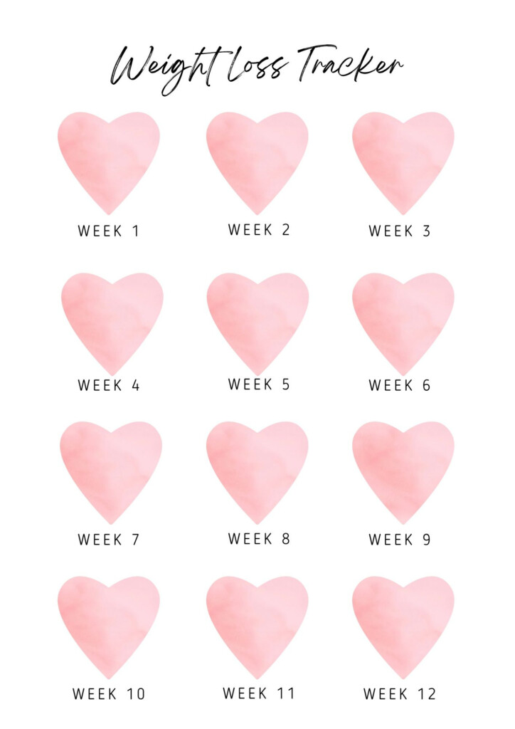 12 Week Weight Loss Tracker Perfect For Keeping Track Of Your Weight 