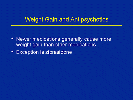Atypical Antipsychotics Weight Gain Chart