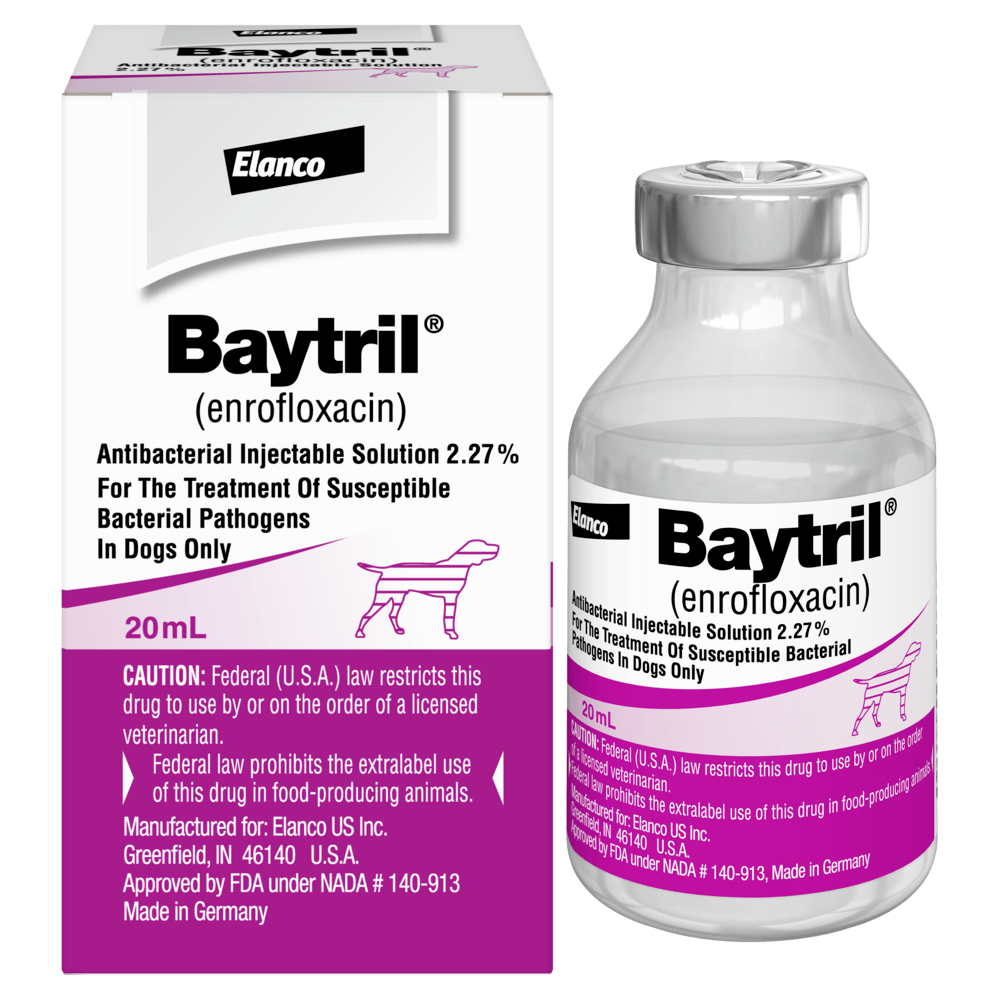 Baytril Antibacterial Injectable Solution For Dogs