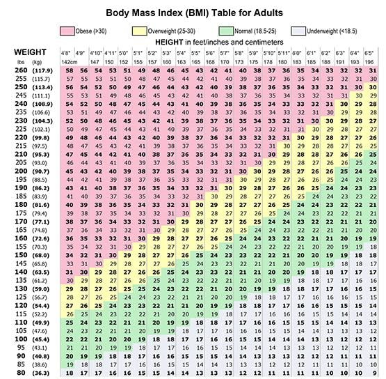 BMI Chart Calculate Your BMI Ramsay Health Care