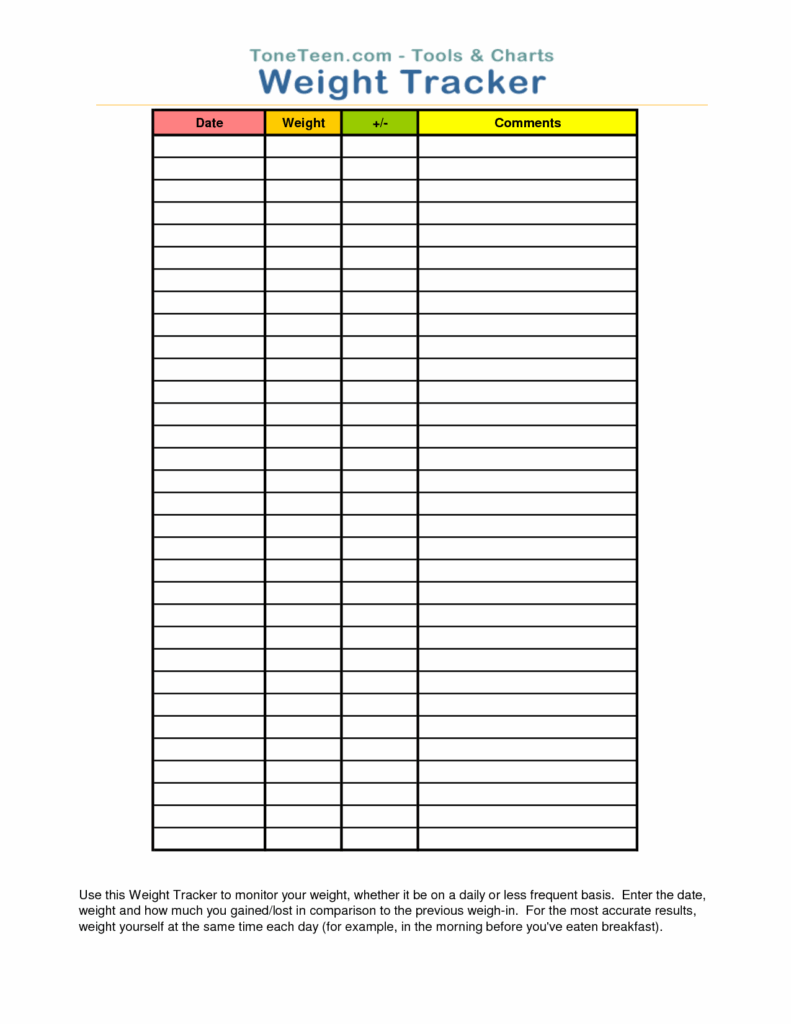 Cashing In On Life Free Weight Loss Tracker Printable Cakepins 