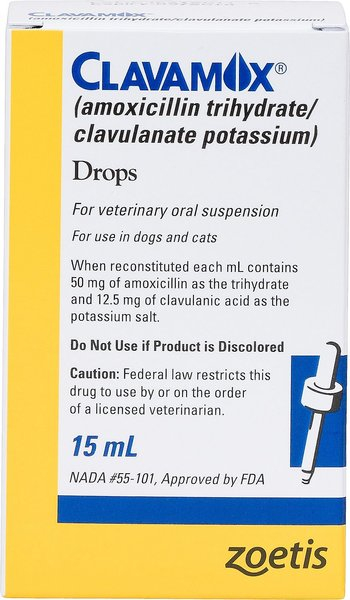 CLAVAMOX Amoxicillin Clavulanate Potassium Oral Suspension For Dogs 