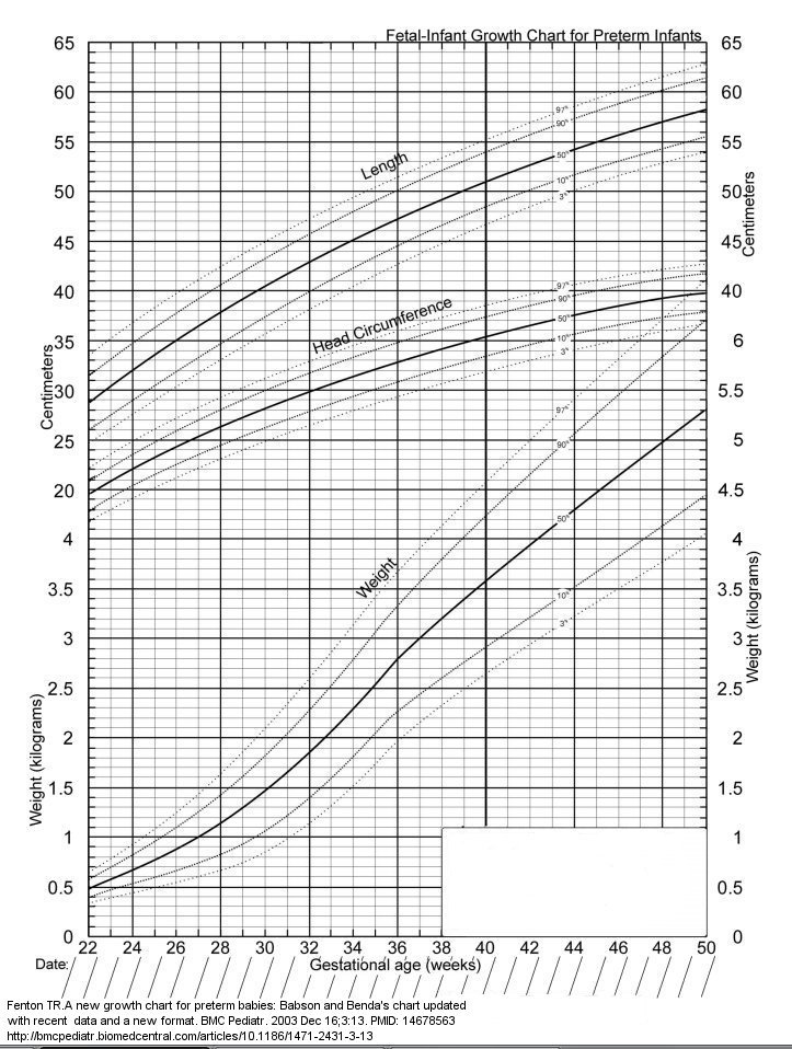 Fetal Growth Weight Chart