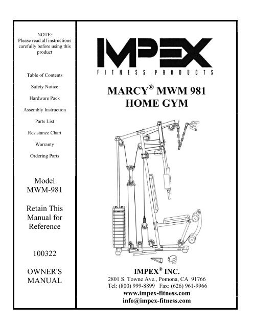 Marcy Home Gym Weight Chart Bios Pics