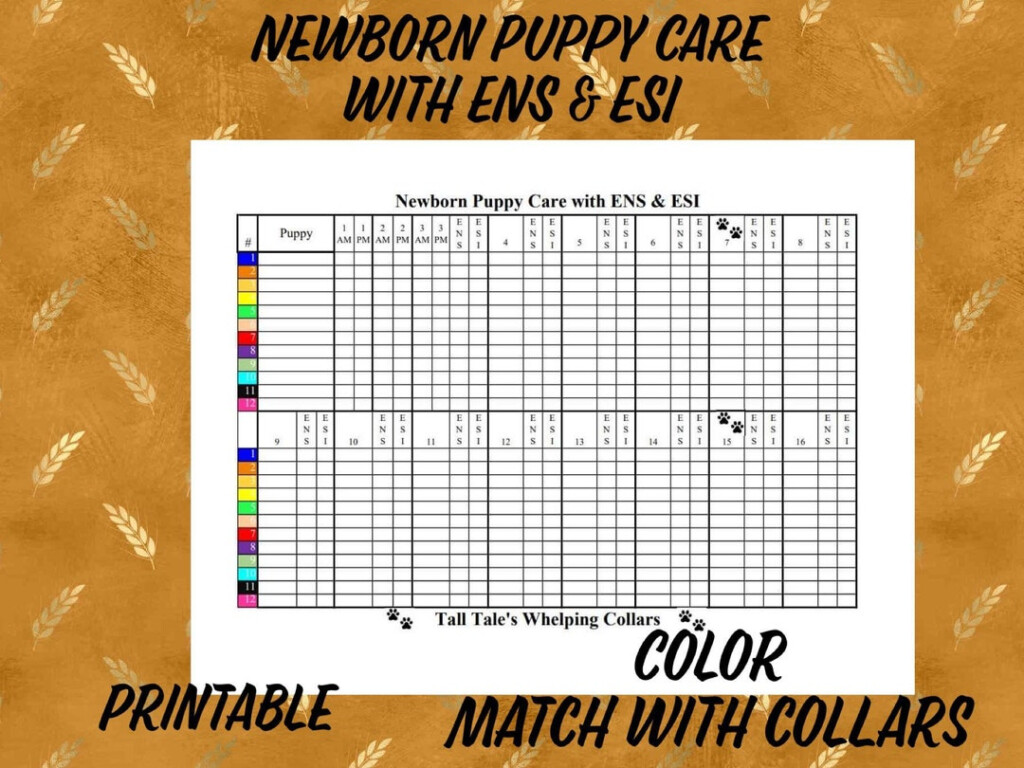 Newborn Puppy Weight Chart With ENS ESI Daily Puppy Weight Chart 