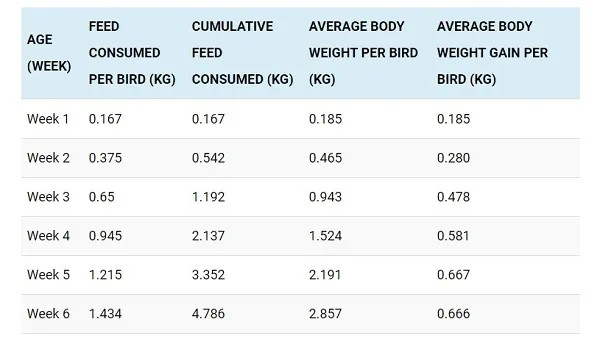  PDF Broiler Feeding Guide Growth Weight Chart Livestocking 