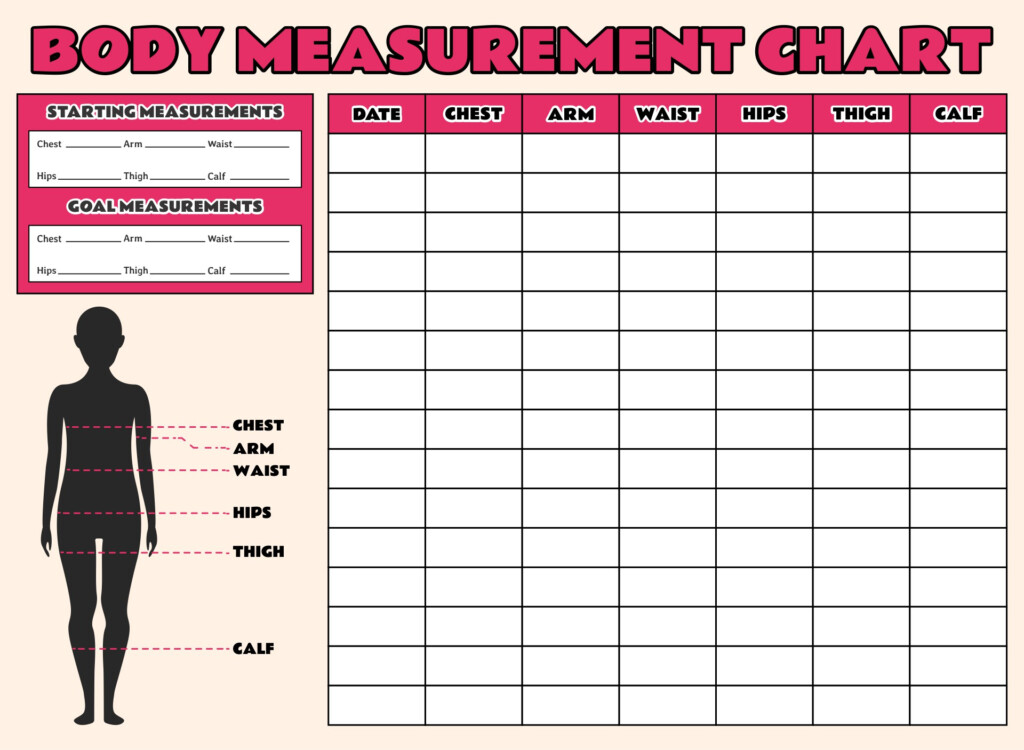 Printable Weight Loss Measurement Chart NBKomputer