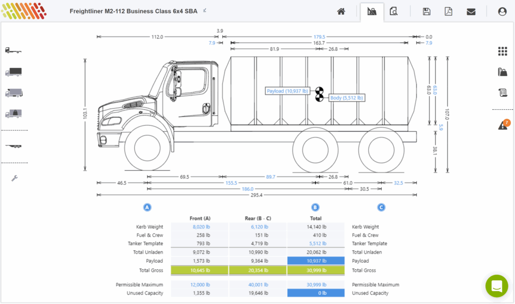 Semi Axle Weight Chart