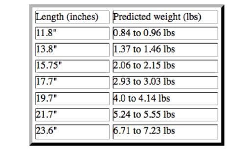 Speckled Trout Length Weight Chart A Visual Reference Of Charts 