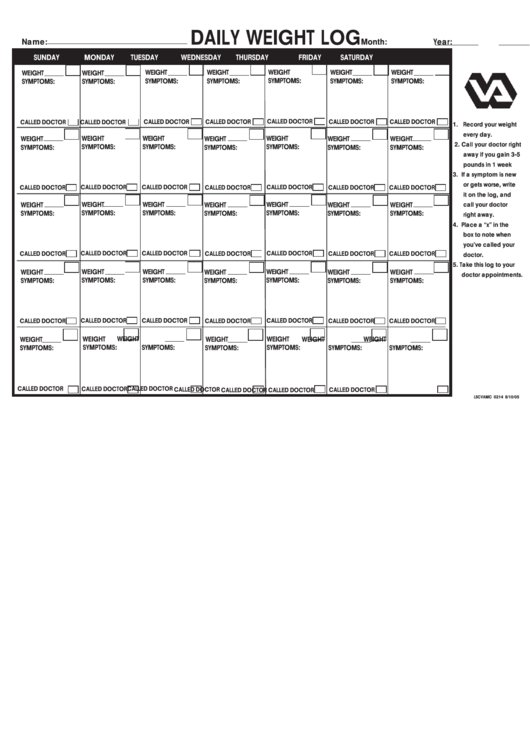 Top 10 Daily Weight Charts Free To Download In PDF Format