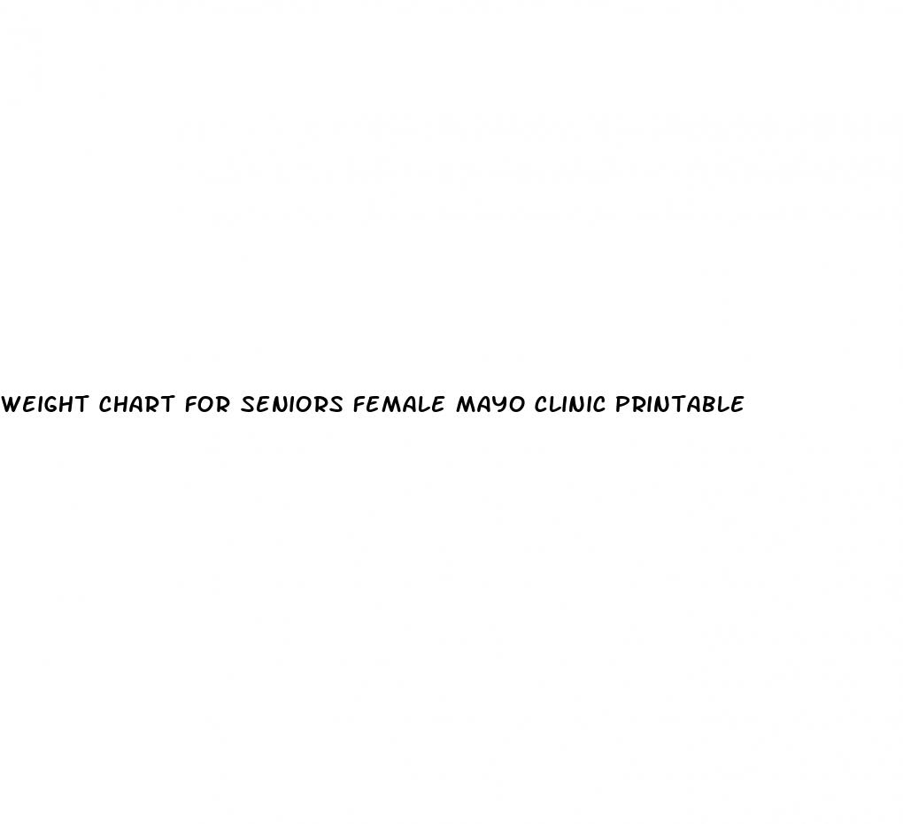 Weight Chart For Seniors Female Mayo Clinic Printable Does Decaf 