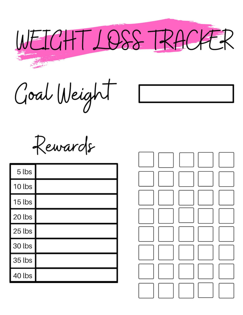 Weight Loss Weight Loss Chart Motivational Chart Rewards Chart 